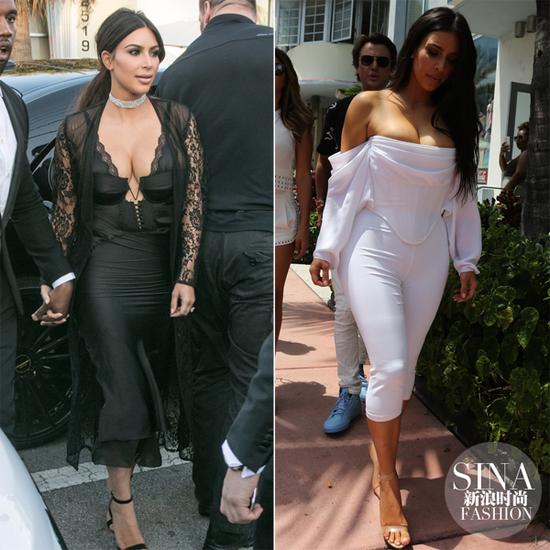 沒有孕肚的金-卡戴珊也會高級的秀性感，偶爾還扮個小清新