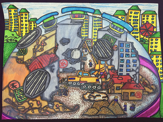 《工地降塵凈化罩》金水區(qū)工人第一新村小學 作者：孟晗煜 輔導教師：陳陽