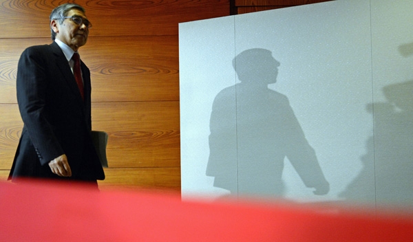 2013年4月4日，日本東京，日本央行行長黑田東彥。