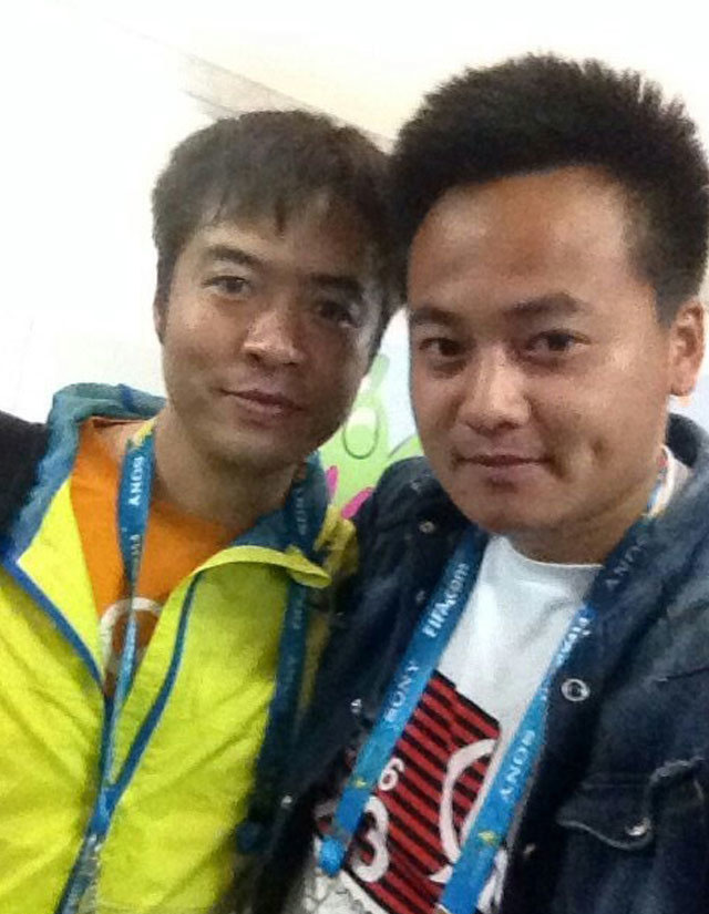 世界杯與段暄合影。