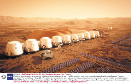 火星永久定居點(diǎn)外部效果圖。 IC供圖