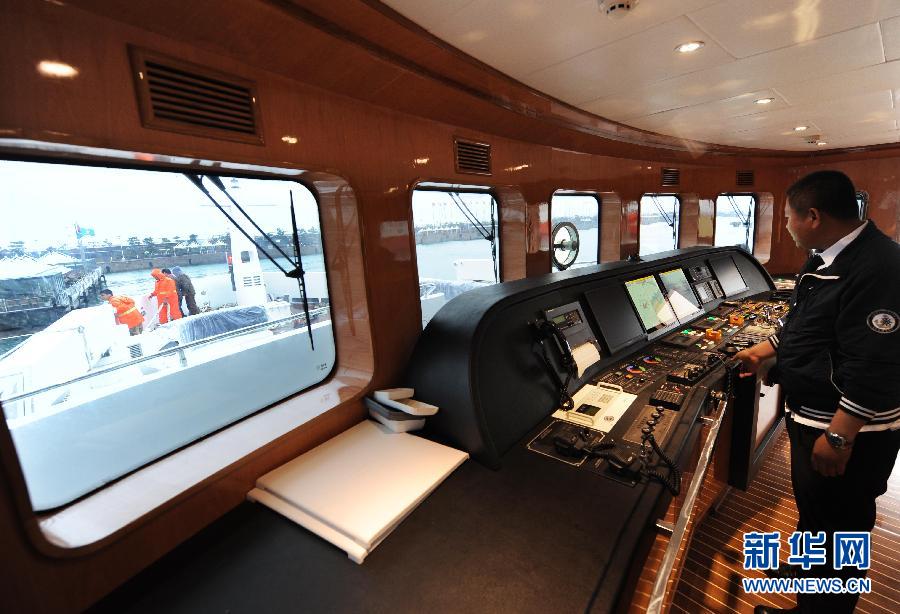 我國自主建造的大型游艇“虎鯊號”首航 我國自主建造的大型游艇“虎鯊號”首航