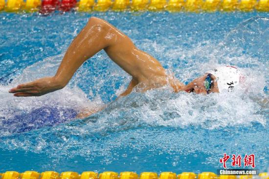 資料圖：9月21日上午，仁川亞運會游泳比賽在文鶴樸泰桓游泳館拉開大幕。