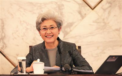 3月4日，十二屆全國人大三次會(huì)議在人民大會(huì)堂舉行新聞發(fā)布會(huì)，大會(huì)發(fā)言人傅瑩回答中外記者的提問。