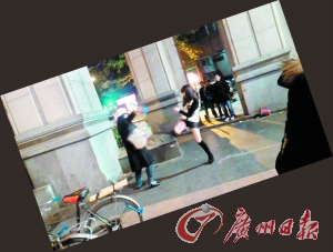 “保時捷女孩”踢腿救人。