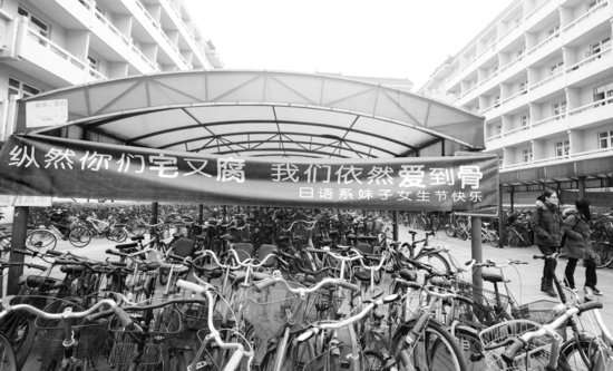 高校女生節(jié)男生送?！胺?清華北大出奇招(圖)