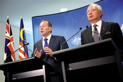 3日，澳大利亞珀斯城區(qū)，澳大利亞和馬來西亞兩國總理舉行聯(lián)合發(fā)布會。