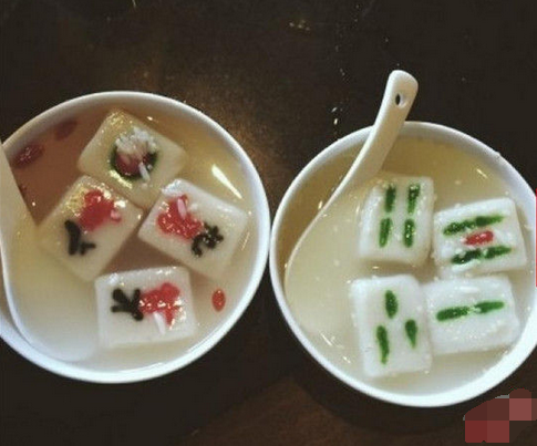 來碗清一色！火鍋店推出創(chuàng)意麻將湯圓