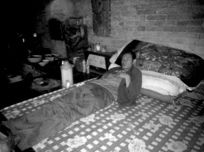 昨晚，張會英的丈夫接受采訪。記者 懷若谷/攝