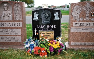 “希望寶寶”的墓碑。