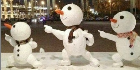 創(chuàng)意十足！日系列卡通雪人走紅