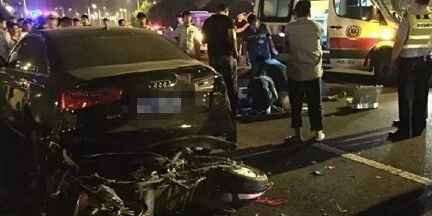 大學(xué)生騎電動(dòng)車飆車 100邁追尾身亡