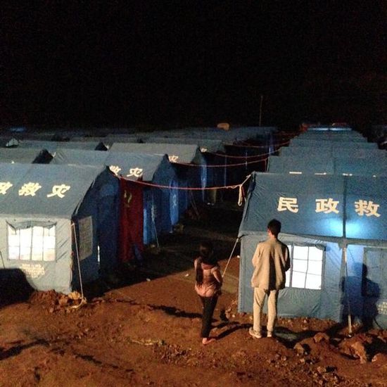 龍頭山鎮(zhèn)災(zāi)民安置點(diǎn)。澎湃新聞 程藝輝 圖