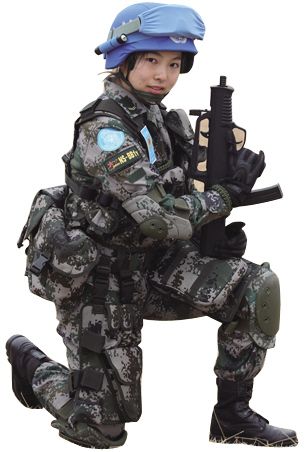 中國維和步兵營配13人女兵班 中國維和步兵營配13人女兵班