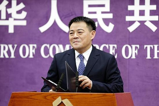 商務(wù)部發(fā)言人孫繼文。資料圖