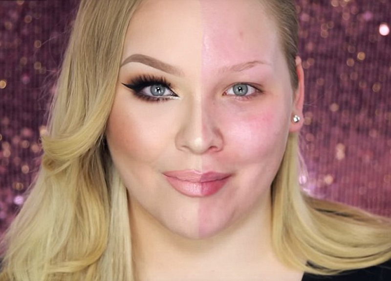 尼基左右臉的巨大差距讓網(wǎng)友驚呼看到了“化妝的神奇力量”。