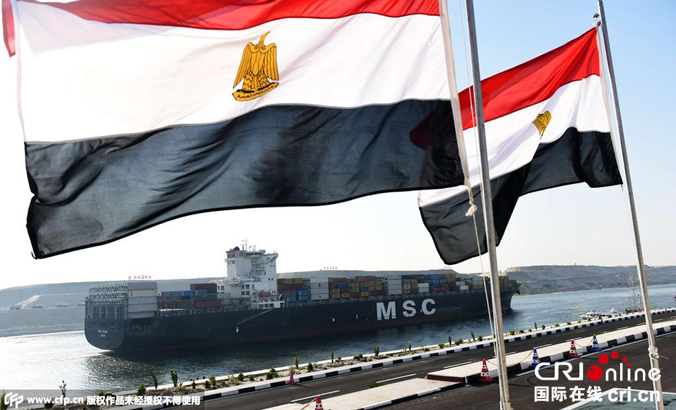 埃及伊斯梅利亞，埃及為新蘇伊士運河的開通舉行盛大的慶祝儀式。 圖片來源:CFP