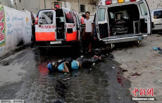 資料圖：加沙，以色列戰(zhàn)機轟炸一處市場，造成至少17名巴勒斯坦人死亡，200多人受傷。