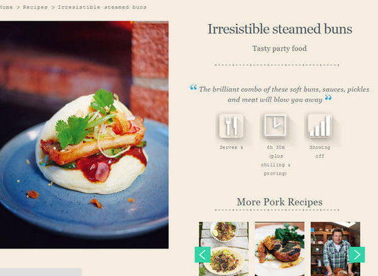 英國名廚奧利弗惹議，將臺灣刈包說成韓國街頭小吃，引發(fā)網(wǎng)友紛紛在下面留言抗議。（圖／翻攝自jamieoliver.com）