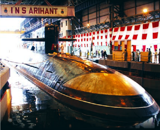 資料圖：印度殲敵者號核潛艇。